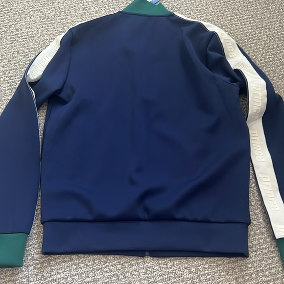 New Prince Pickleball Navy Green White Track Jacket Top S Men - Picture 6 of 6